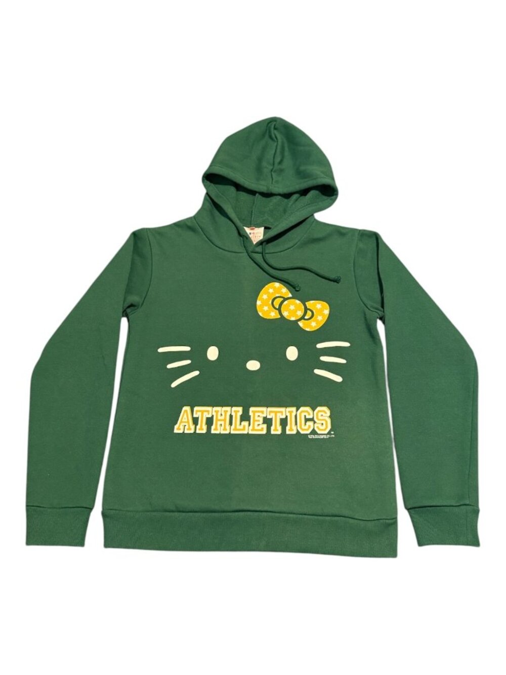 Hello Kitty x Oakland Athletics A's Women's Hoodie Sz: M Green Check Desc